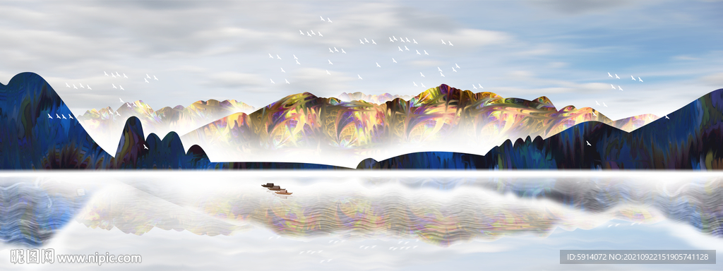 晶瓷画 抽象画 新中式