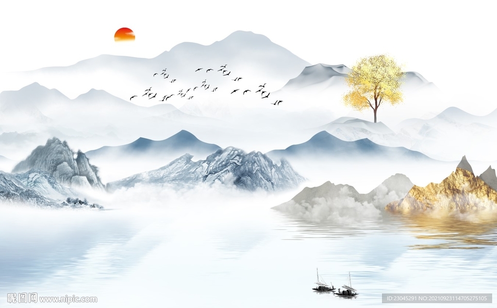 新中式背景墙