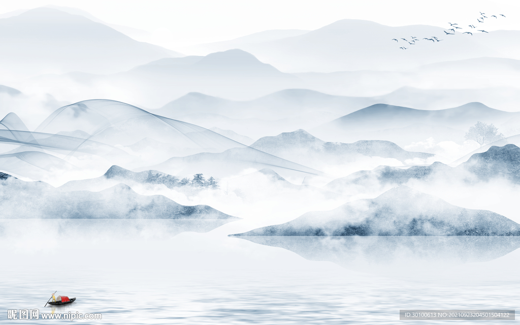 人气客厅新山水画 TIF分层