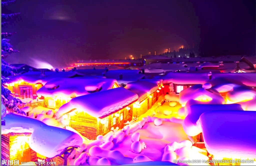雪景灯光秀
