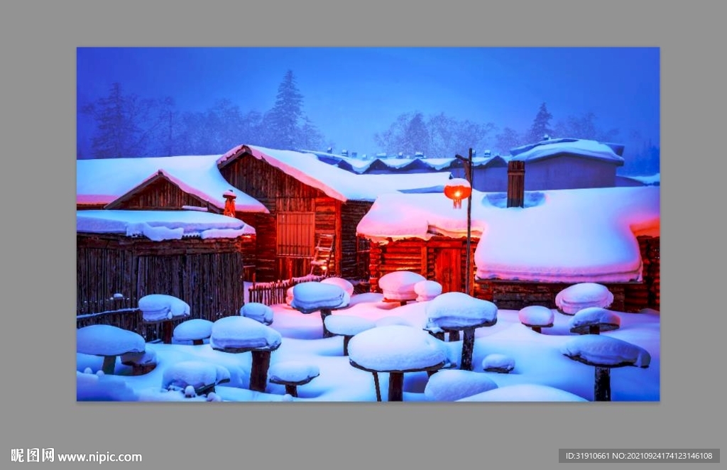 东北雪景小院  年的味道