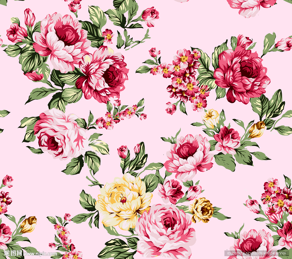 乱花 底纹 叶子 大牌女装  