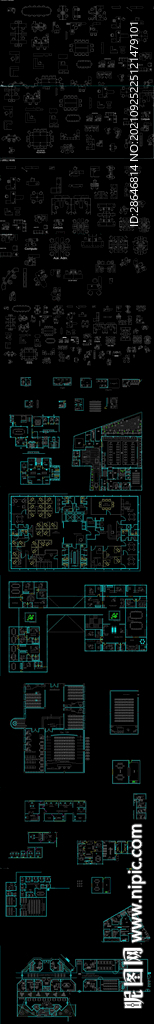 办公家具及办公室平面规划CAD