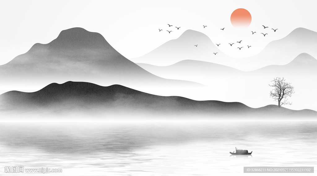 水墨山水画