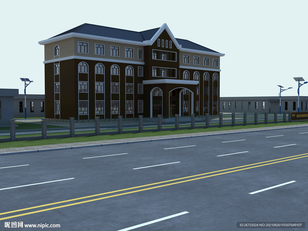 工厂办公楼外观设计案例效果图