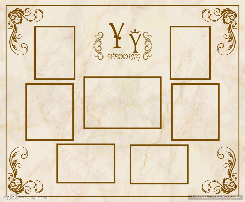 香槟色主题照片迎宾背景