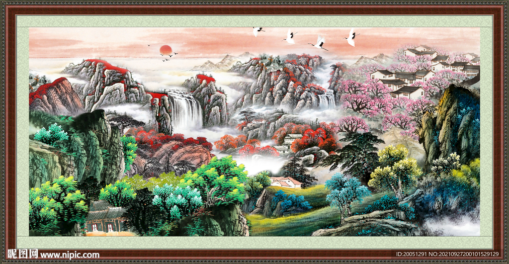 巨幅风水画 