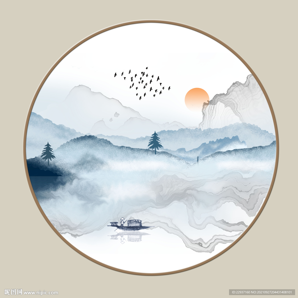 圆形装饰画 