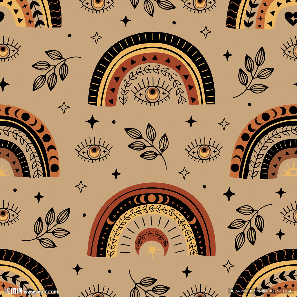 彩虹 可爱卡通印花图案