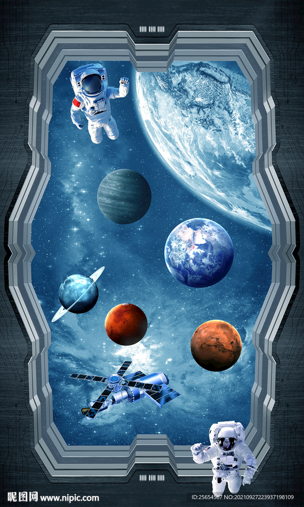 宇宙星空3D立体画地画