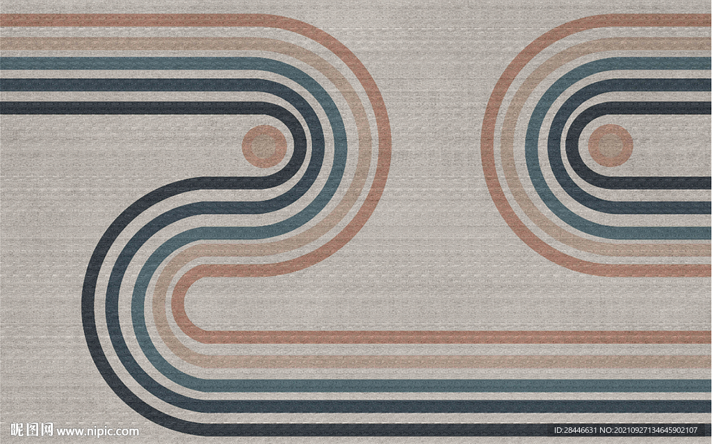 现代简约北欧地毯 
