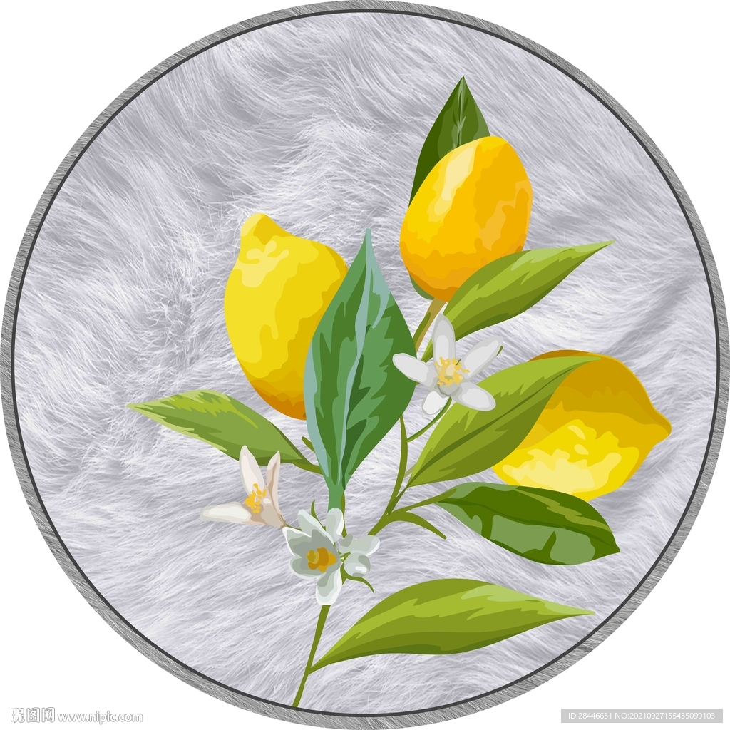 现代简约北欧圆形地毯