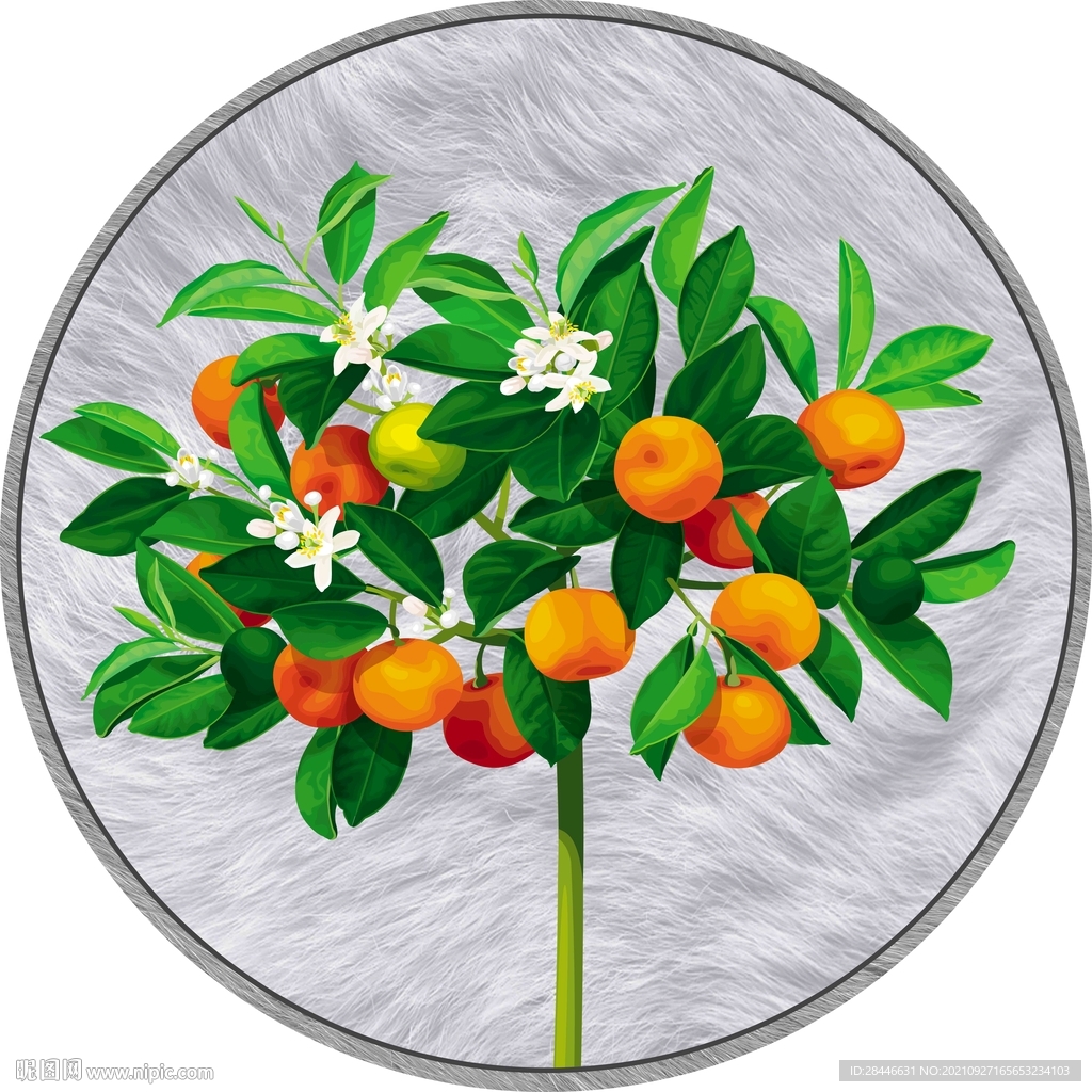 现代简约北欧圆形地毯