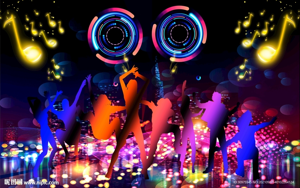 炫彩酒吧背景墙