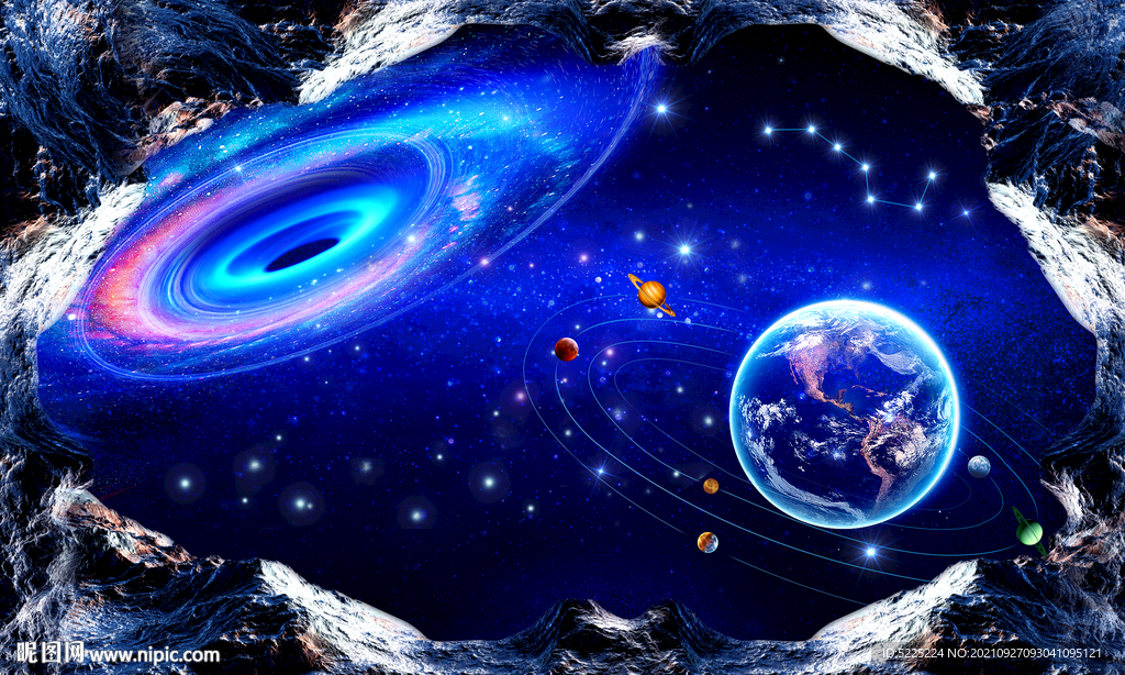 宇宙星空立体画