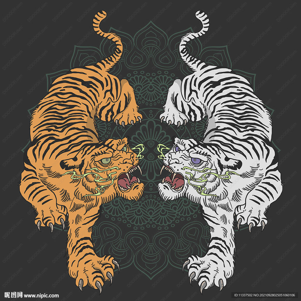 老虎矢量图