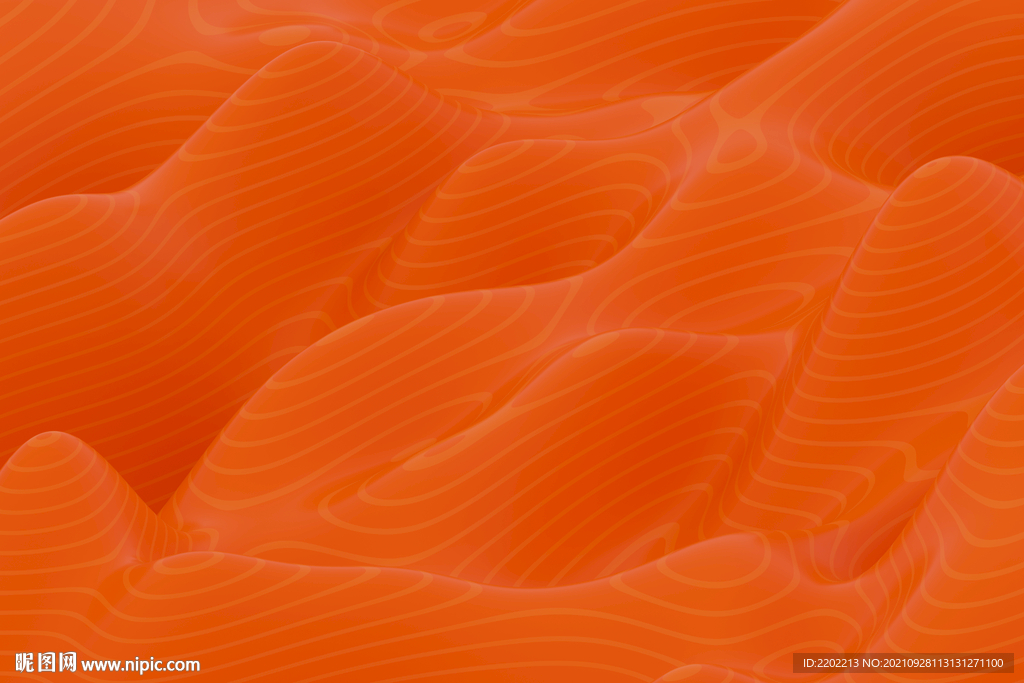 抽象 3D 波浪线