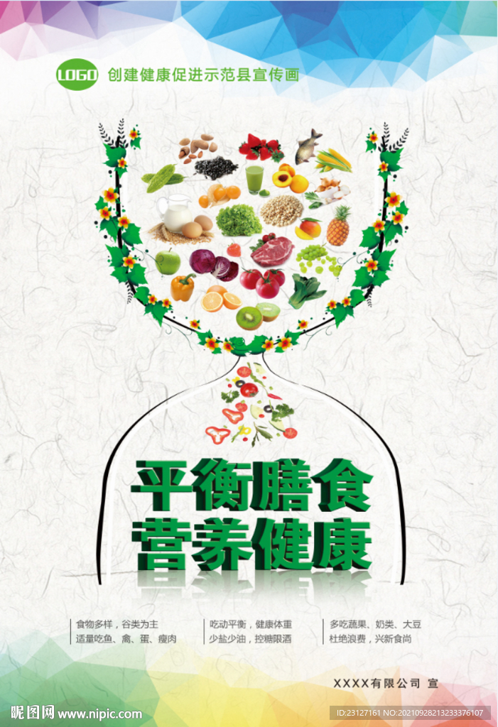 平衡膳食海报