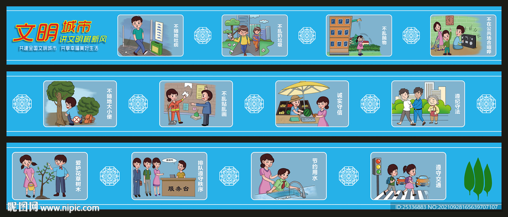 文明城市文化墙