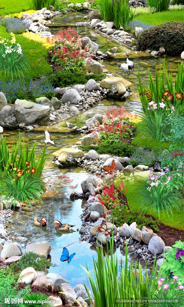 3D植物花卉地板