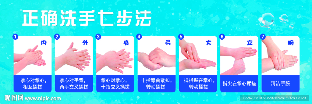 洗手七步法