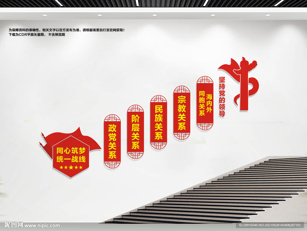 统一战线楼道展板