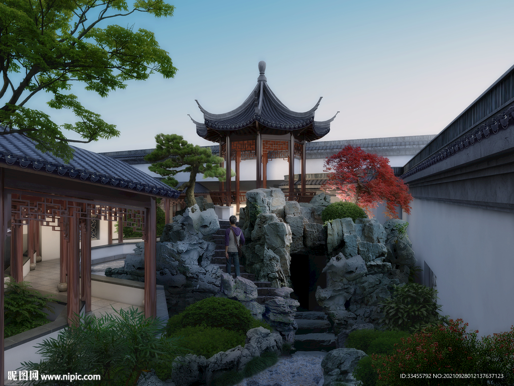 古建假山