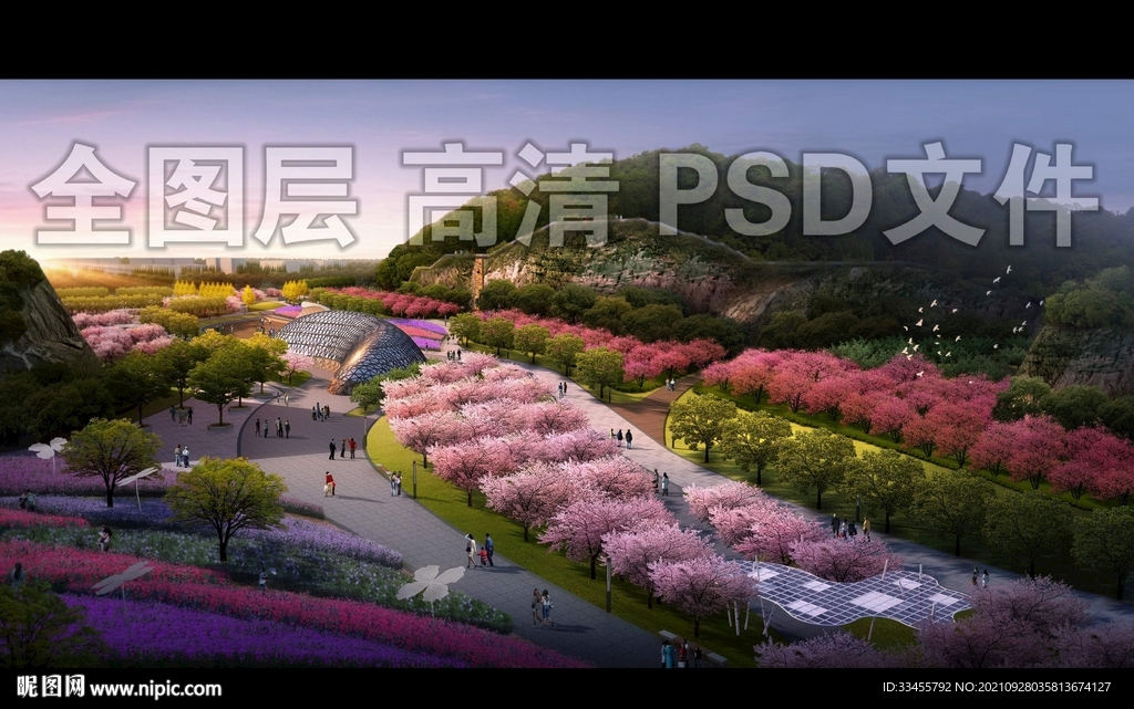 黄昏花海