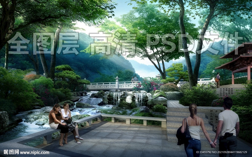 山间溪水