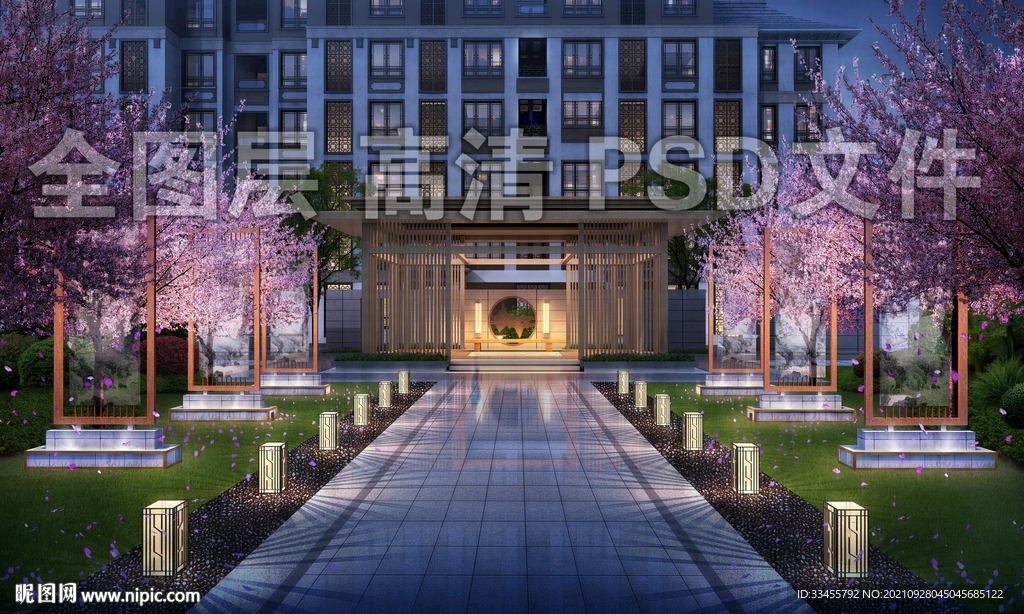 廊架夜景