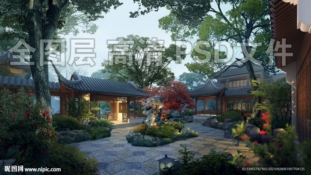 夜景园林