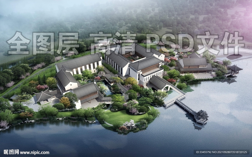 古建园林景观效果图