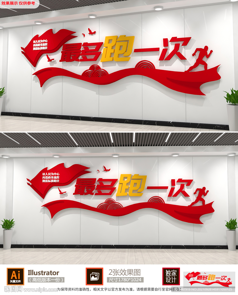 最多跑一次文化墙