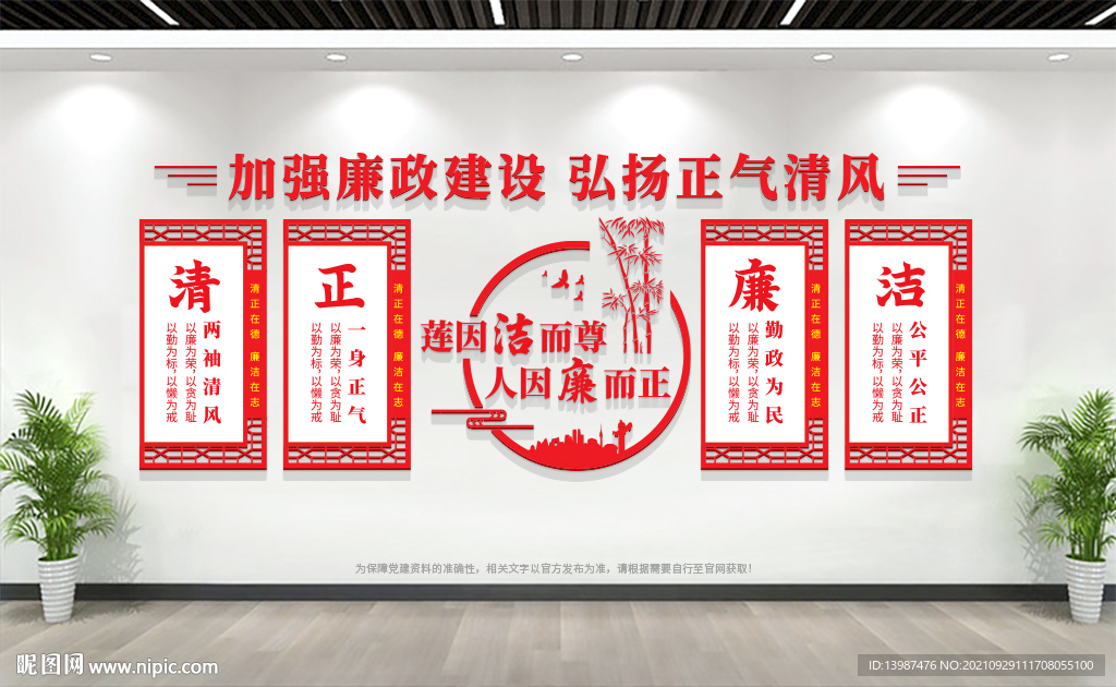 廉政文化墙展板