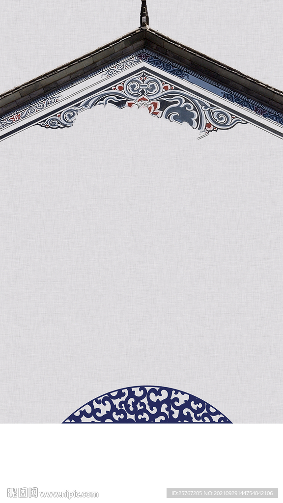 中式建筑纹理中国元素文化海报