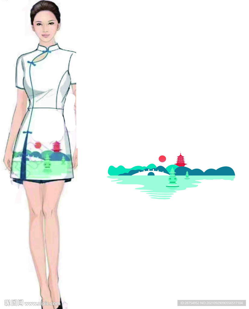 旗袍花型设计