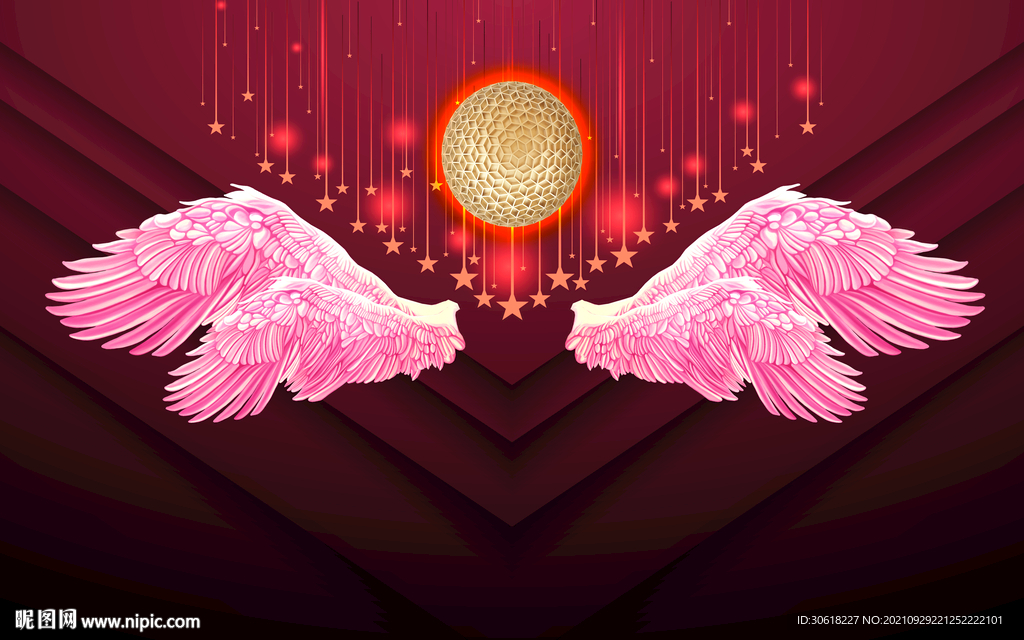 网红翅膀打卡墙