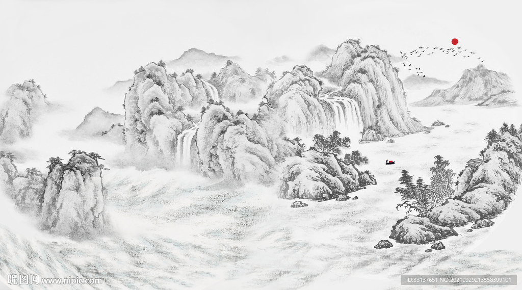 新中式电视背景墙