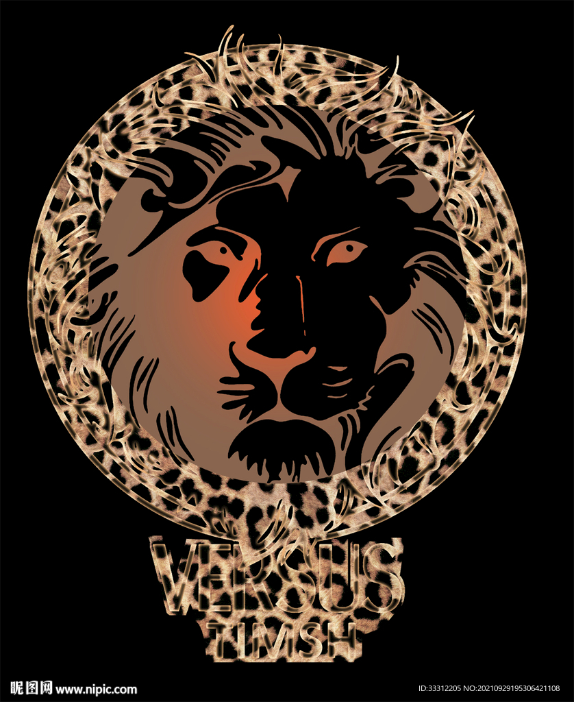 狮头 豹纹  女装