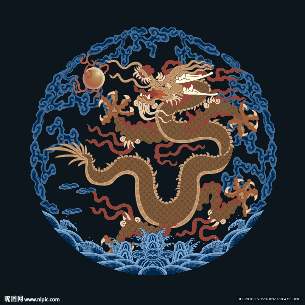 中国传统龙纹  