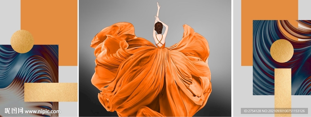 晶瓷画 抽象画 美女