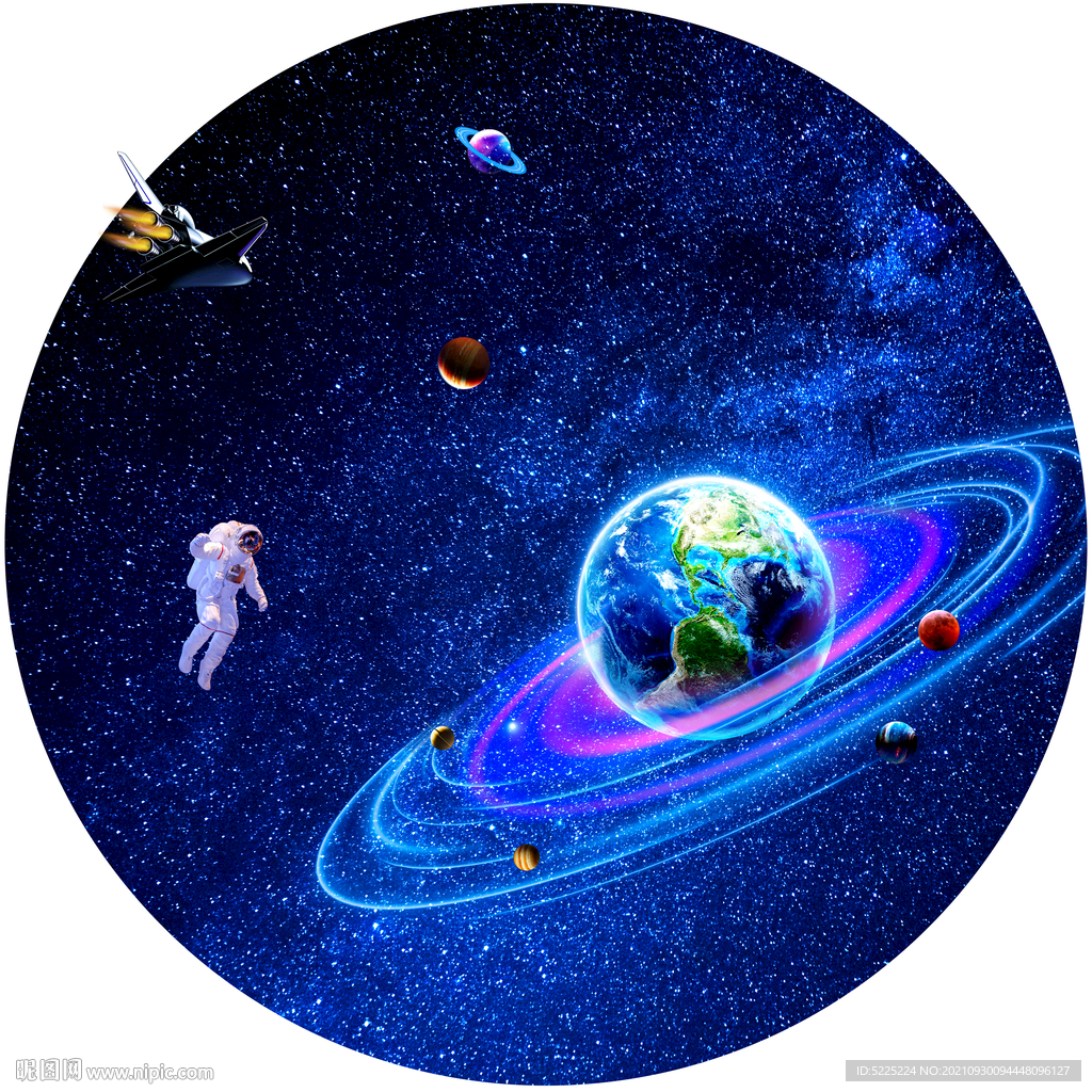 圆形星空吊顶图案