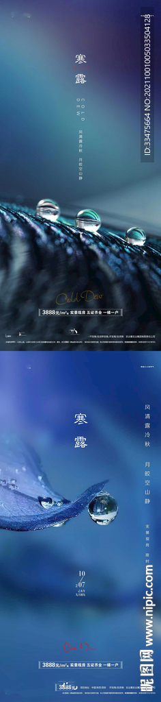 地产寒露海报