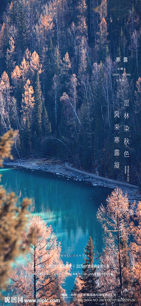 地产寒露节气海报