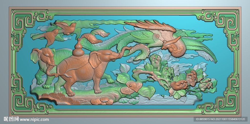  灰度新款大象凤