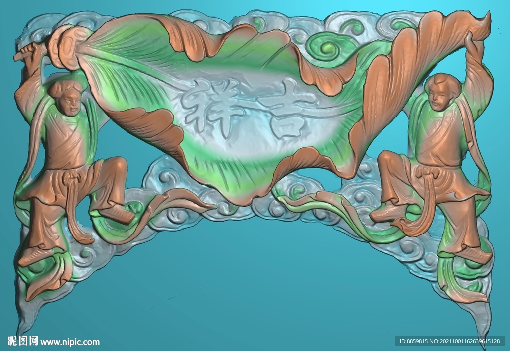 灰度新款童子卷书