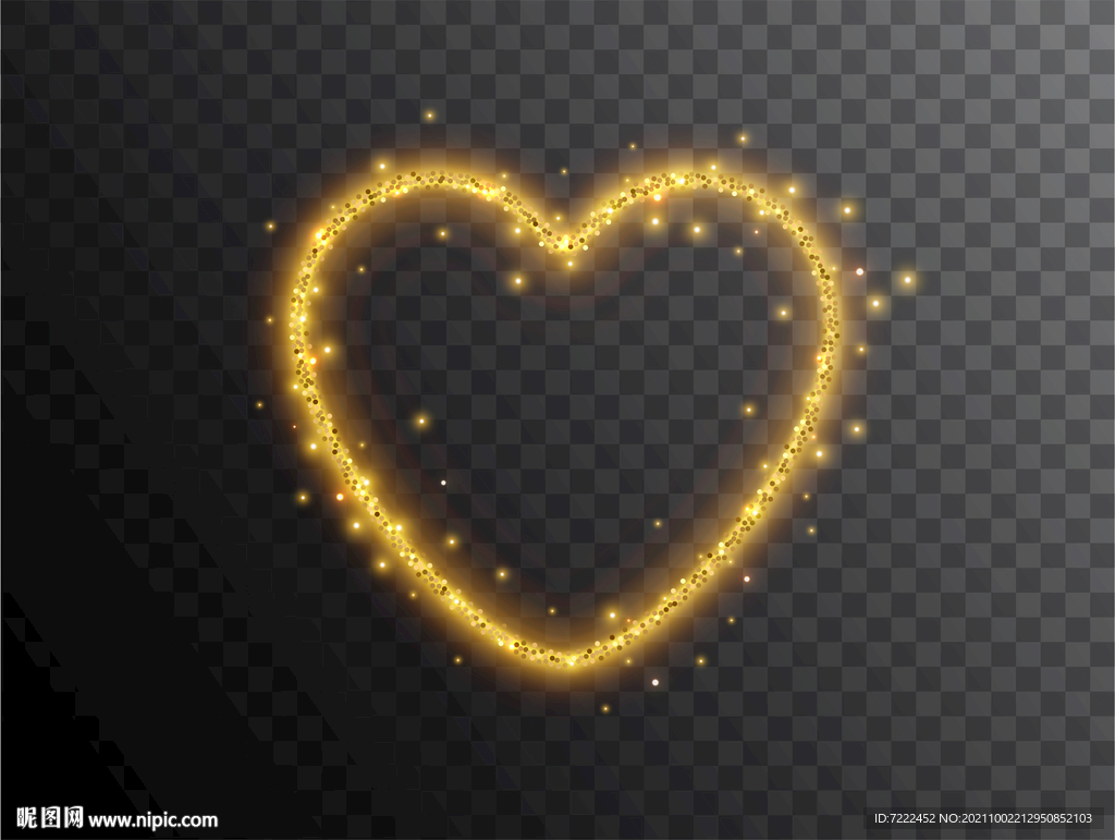 心形发光圆点