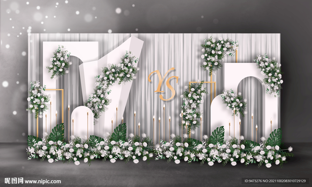 白色婚礼迎宾区