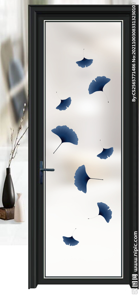 高清分层透明底平开门打印图