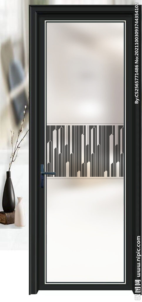 高清分层透明底平开门打印图